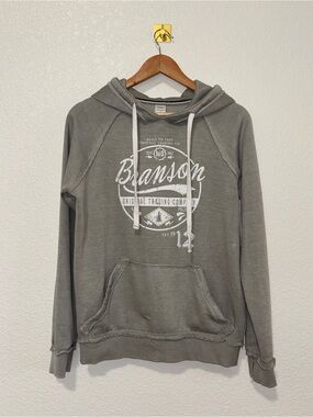 Relaxx Sage Gray Green Branson Graphic Hoodie Small